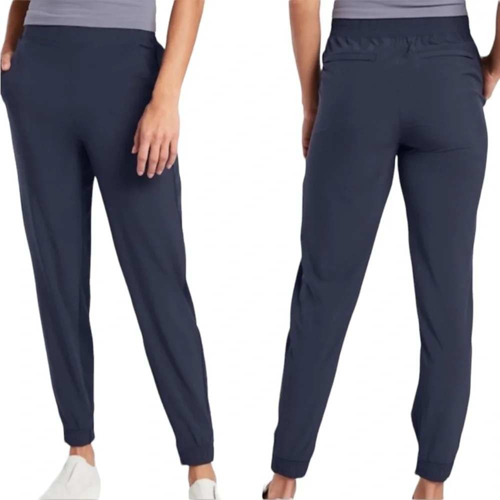Athleta Brooklyn Jogger Navy Blue Tapered Active Travel Pants 530631-01 Size 14